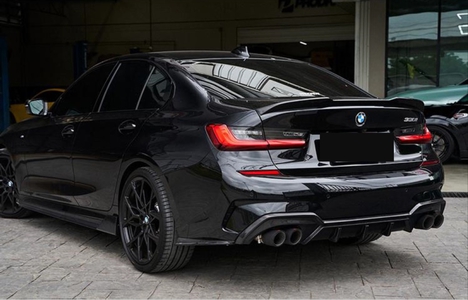 BMW 3 SERISI G20 2019+ IÇIN UYUMLU M4 GORUNUM SPOILER - PIANO BLACK (PARLAK SIYAH)